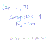 jan 1, 98  kawaguchi-ko + fuji-san
